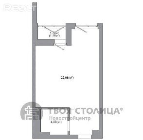 Купить 1-комнатную квартиру, г. Минск, просп. Мира, 10