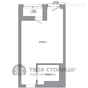 Купить 1-комнатную квартиру, г. Минск, просп. Мира, 10