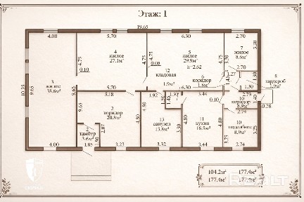 Продается крепкий большой дом 177,4 м2 в агрогородке Волколата.