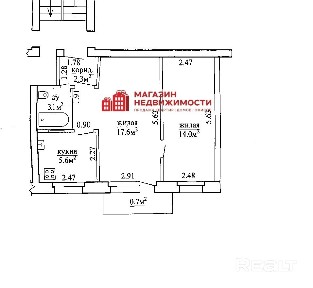2-комнатная квартира на ул. Поповича, 10. «Горячий Хлеб»