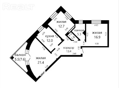 Купить 3-комнатную квартиру, г. Минск, ул. Немига, 42