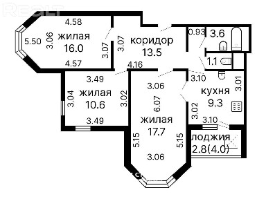 Купить 3-комнатную квартиру, г. Минск, ул. Колесникова, 37