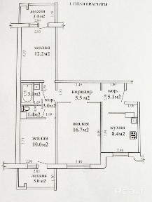3-х комнатная квартира, Гомель, ул. Мазурова, д. 69