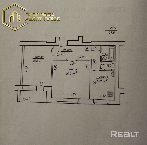 Купить 2-комнатную квартиру, г. Брест, наб. Скорины