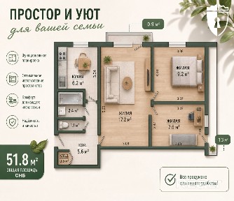 3-х комнатная квартира во Фрунзенском районе рядом со станцией метро Пушкинская