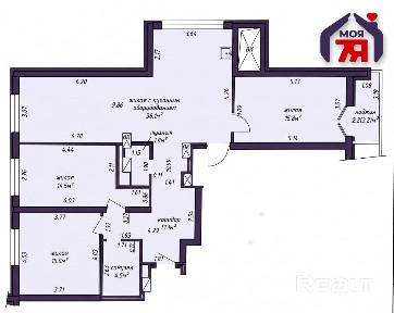 Просторная 4-комнатная 105 м² в ЖК «Аркадия»