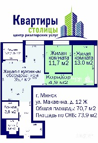 Продаётся трёхкомнатная квартира в ЖК Премиум-Класса 